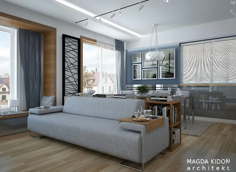 Aranżacja prostokątnego pokoju