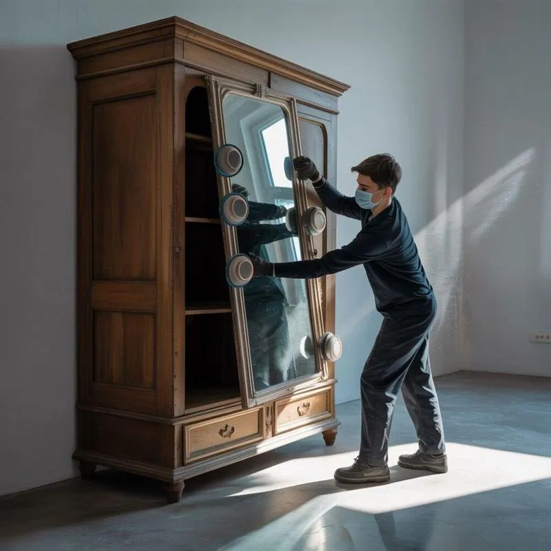 Bezpieczeństwo przy odklejaniu lustra