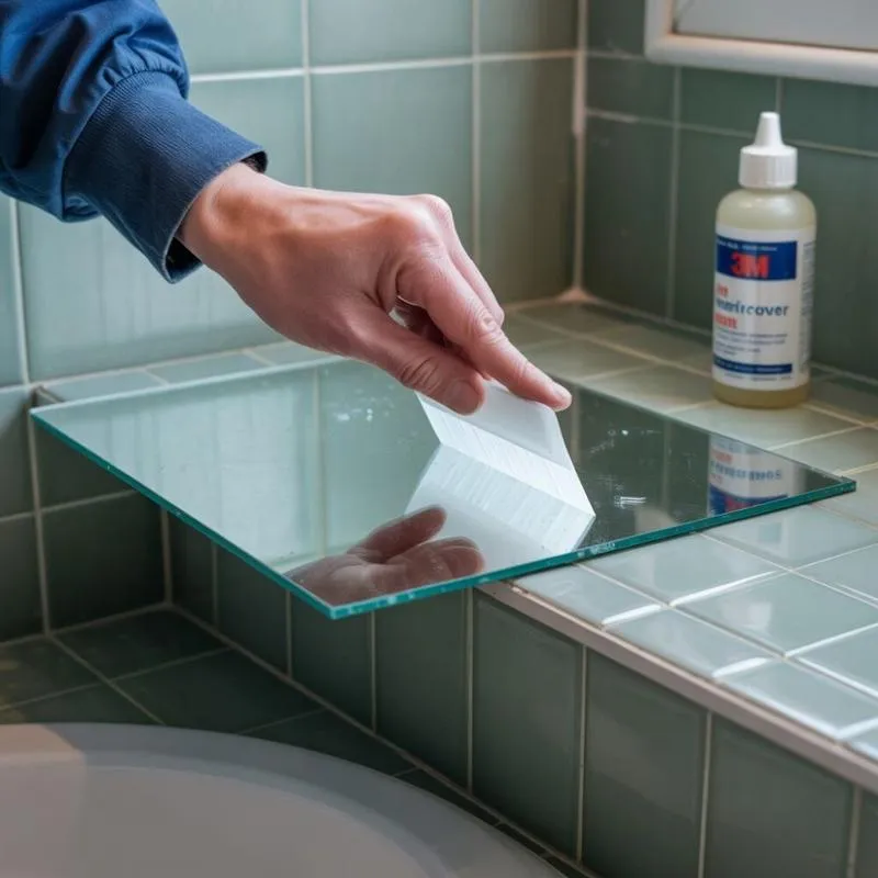 Narzędzia i materiały do demontażu lustra