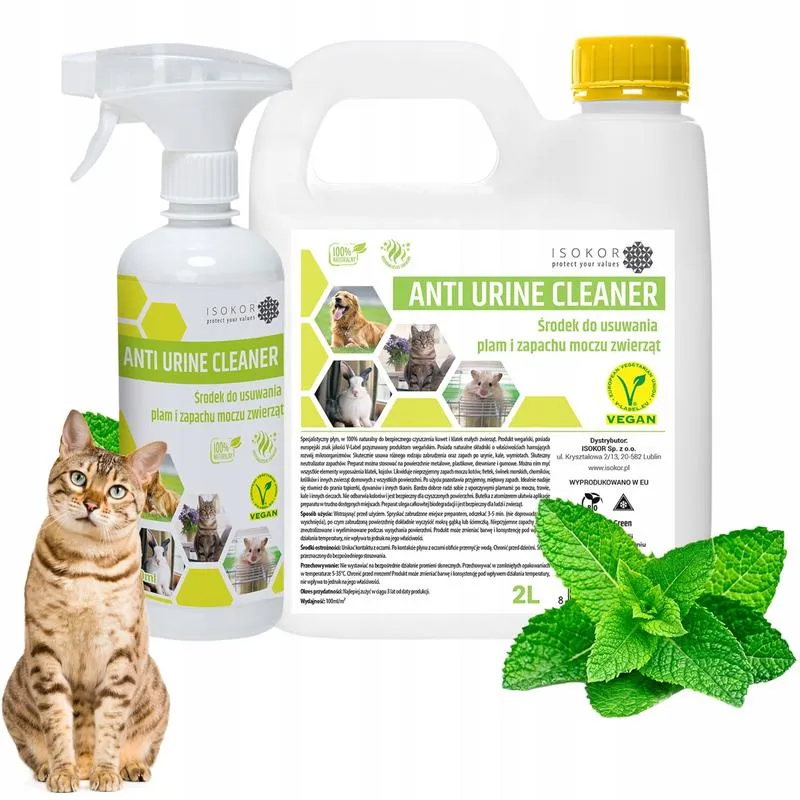 Profesjonalne środki do usuwania moczu kota