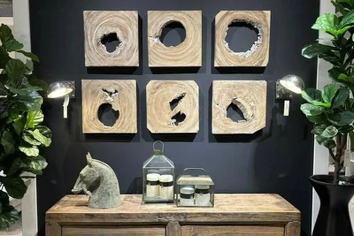 Rośliny doniczkowe nad kanapą