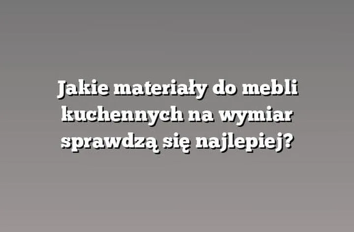 Trendy kuchenne 2024